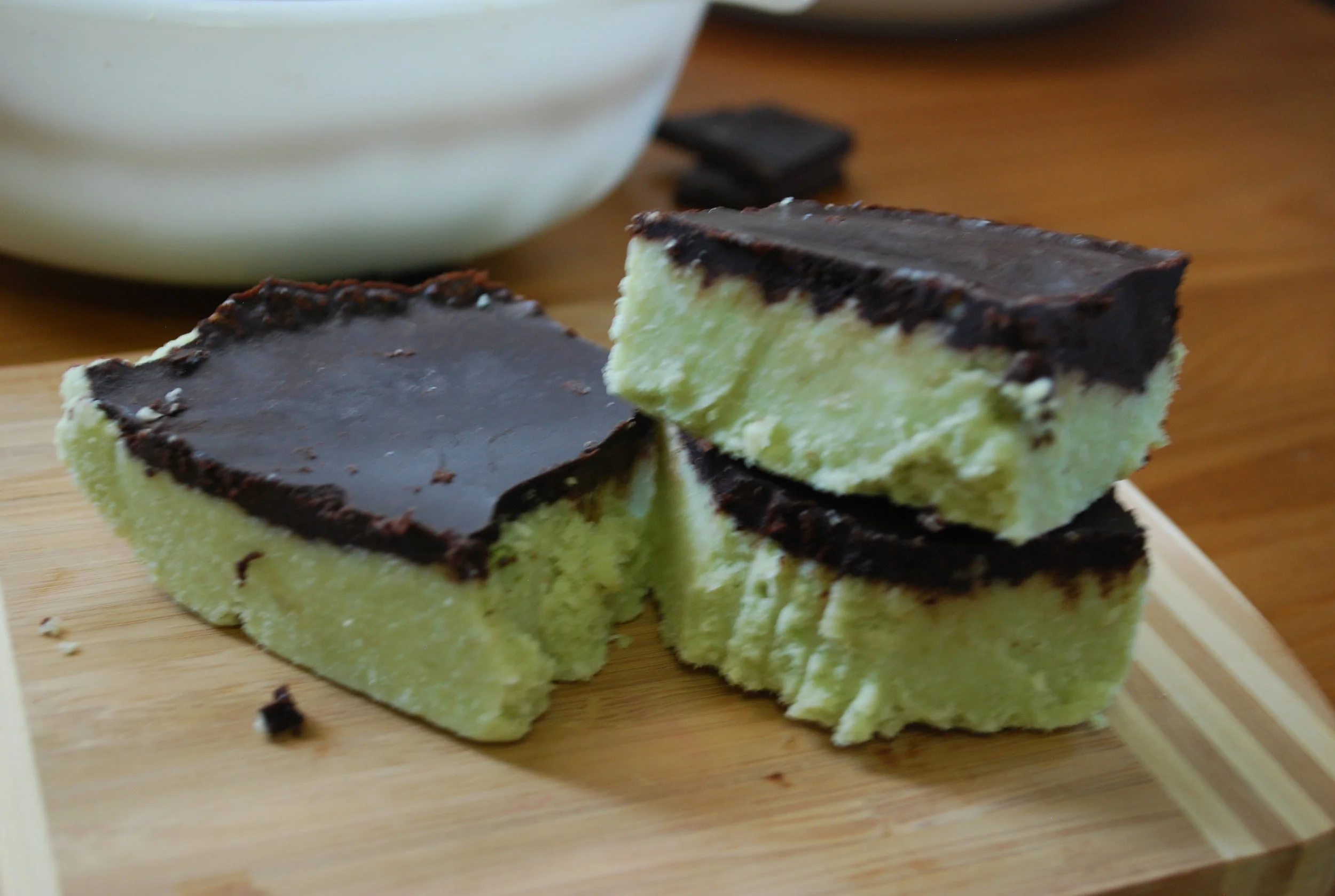 Coconut Avocado Grasshopper Bars