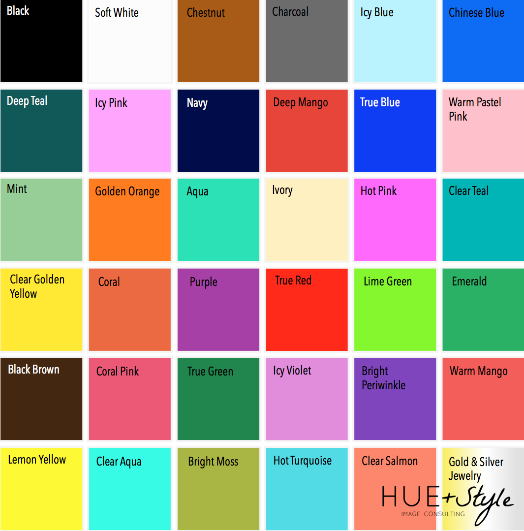 Color Analysis: My 36 Colors