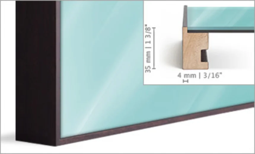 Solid wood art box profile.