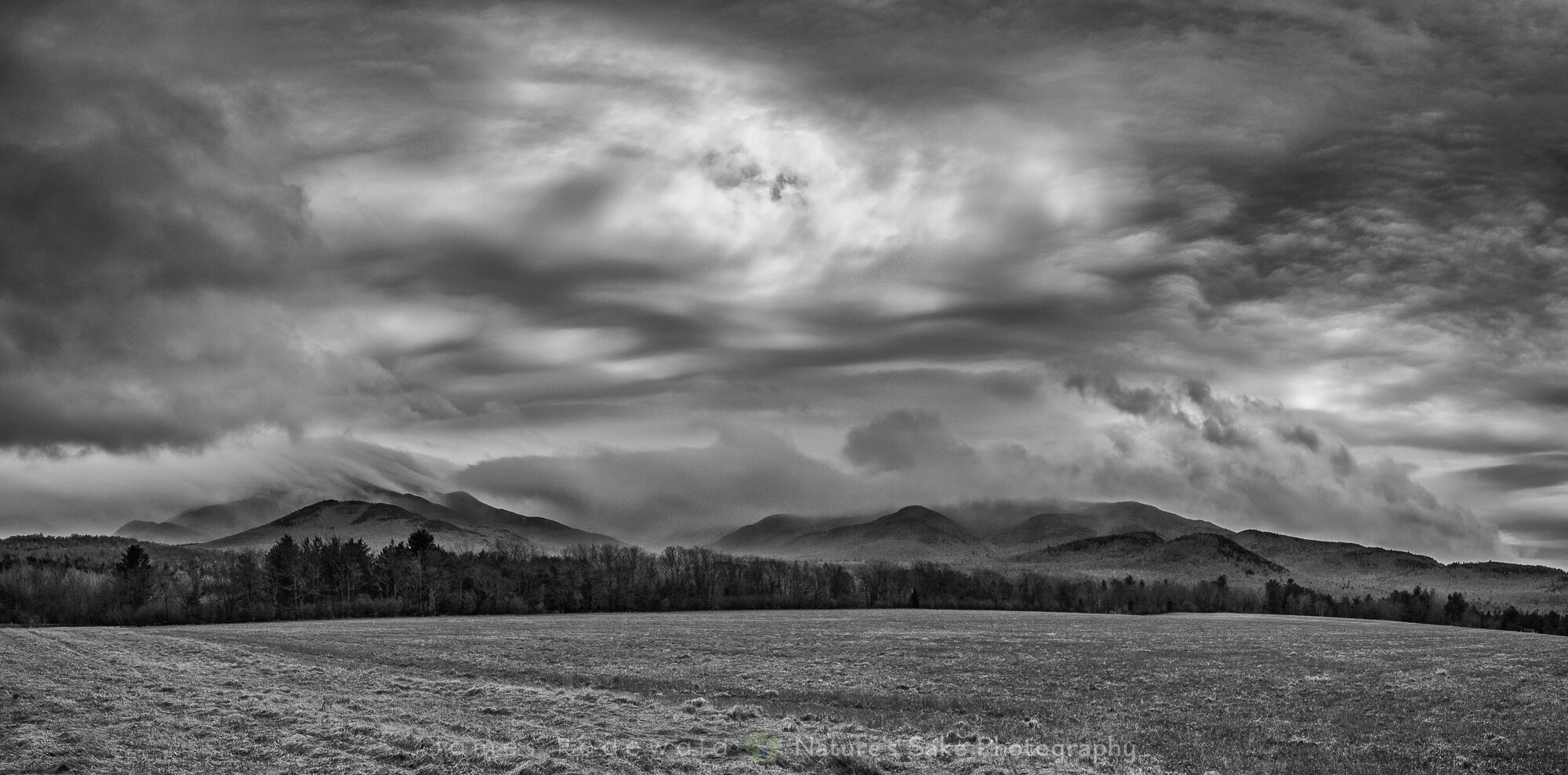 "Spring Storm over the High Peaks."