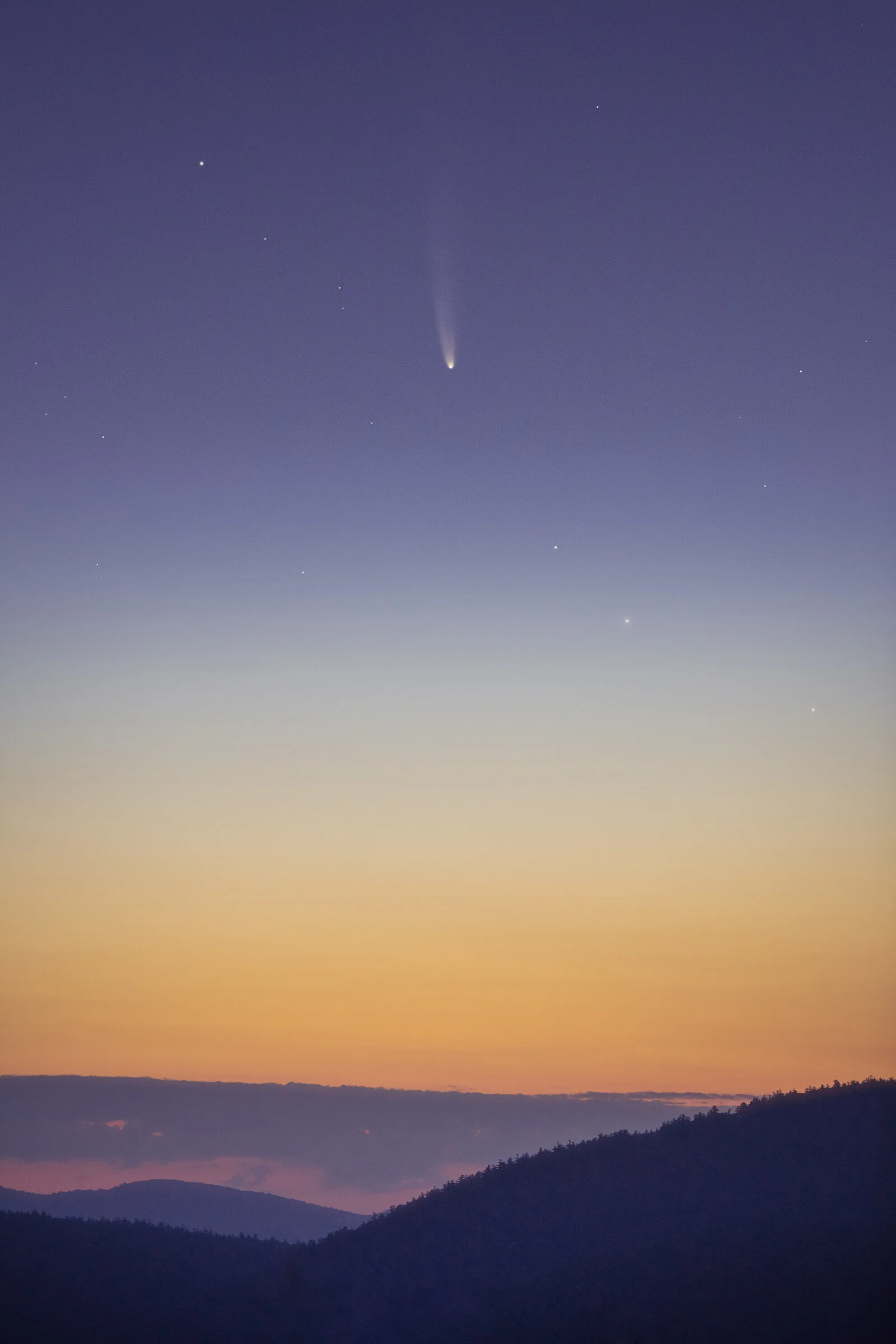 "Neowise over the Adirondacks."