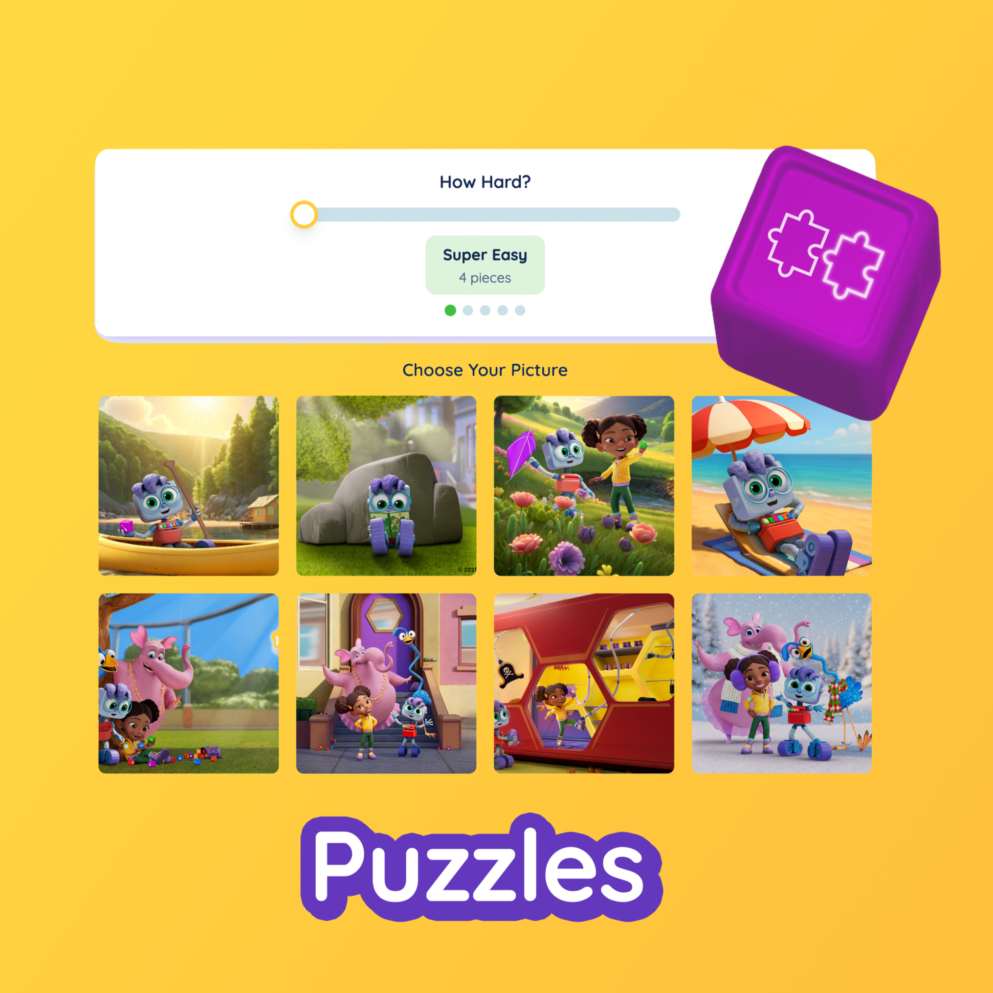 Put together super fun puzzles featuring beautiful Mia & Codie scenes!
