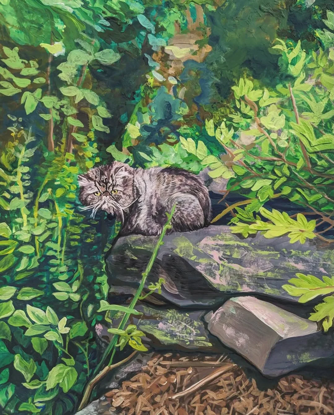  CATerwaul, 9×12 inches, gouache on Bristol, 2024 