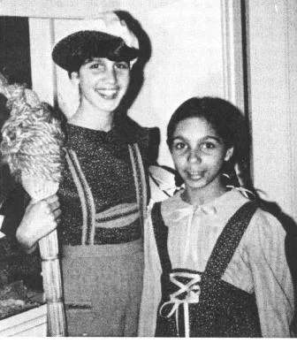 Kristin and fellow chorister Lara Downes in a production of Hansel & Gretel