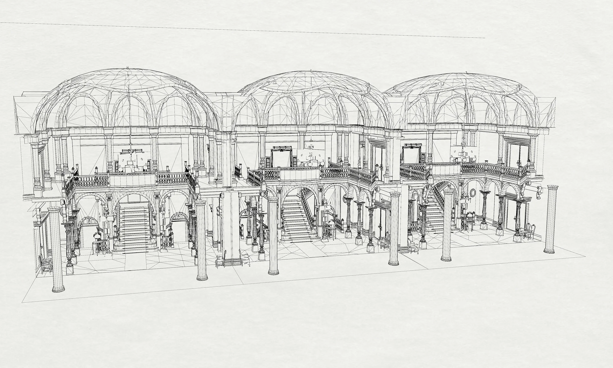 Triple Booth Linework