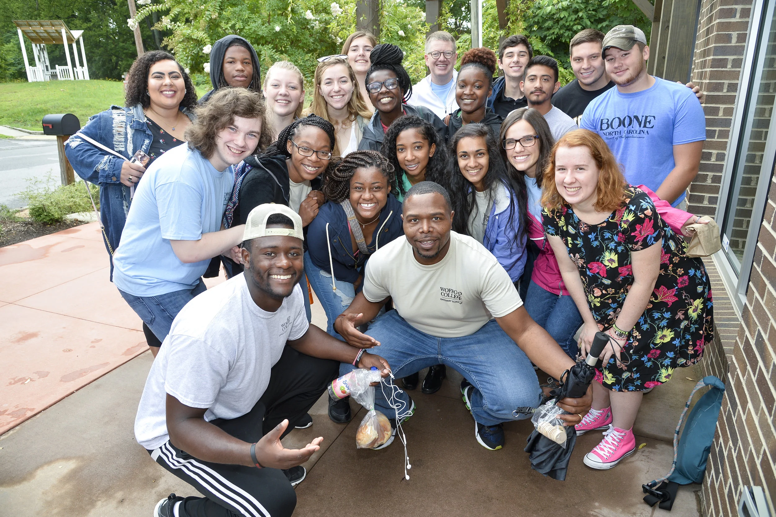 James and his students at a farmer’s market.