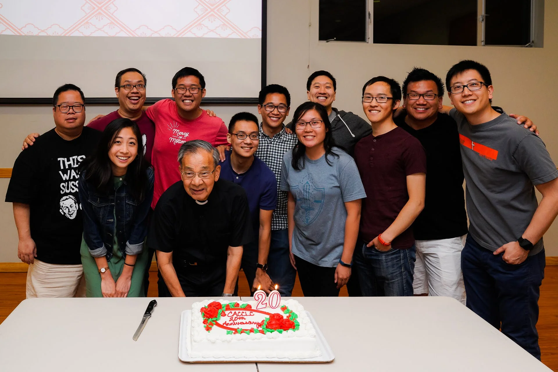 Previous ExCo overalls with Fr. John Lam