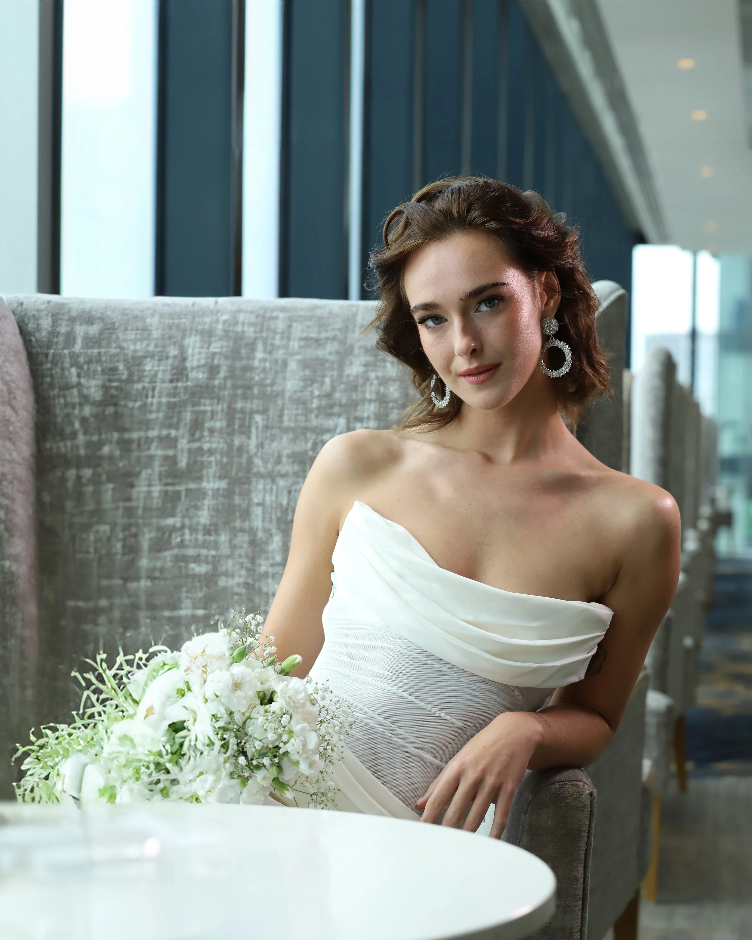 MUA: Ivanka Trocheva • Model: Jamey Newland • Dress: Clublondon • Location: Deansgate Hotel