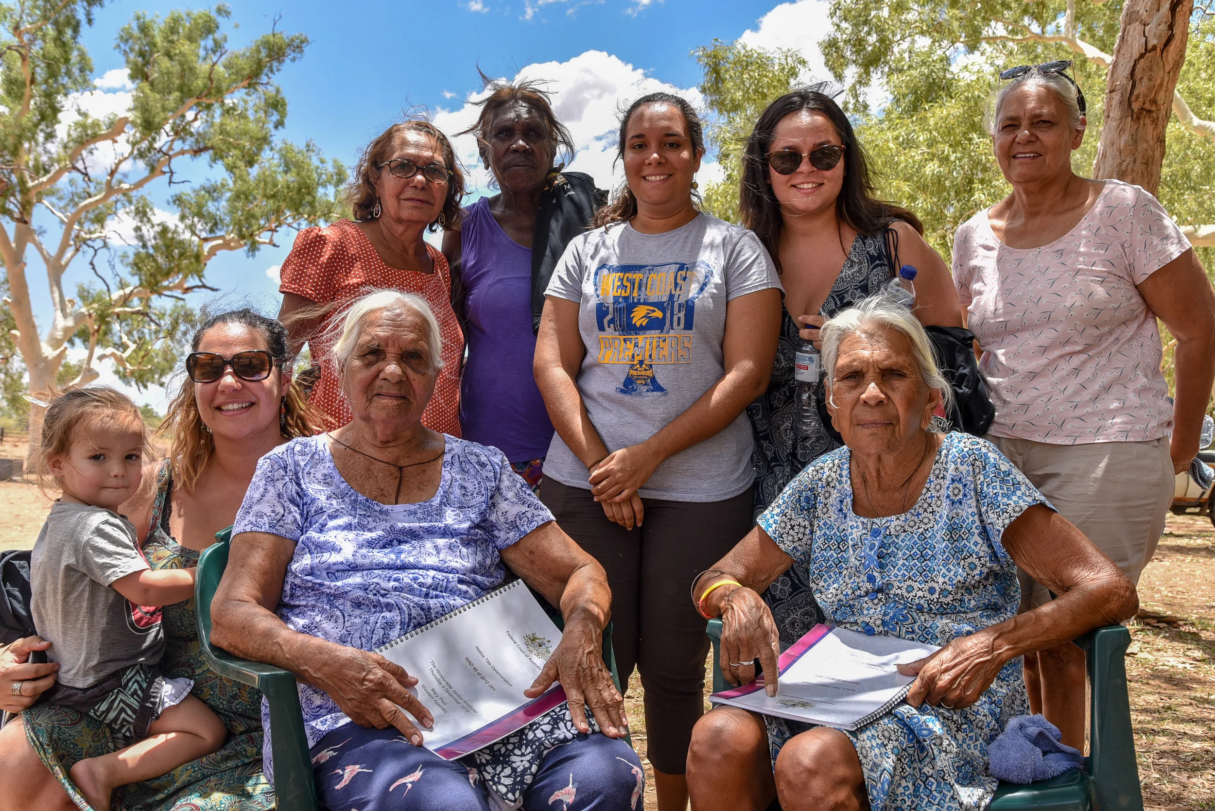Applicants Daisy Howard and Jane Long with family members.