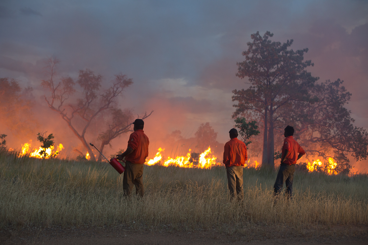 Kija Rangers undertake burning in Northern Australia.