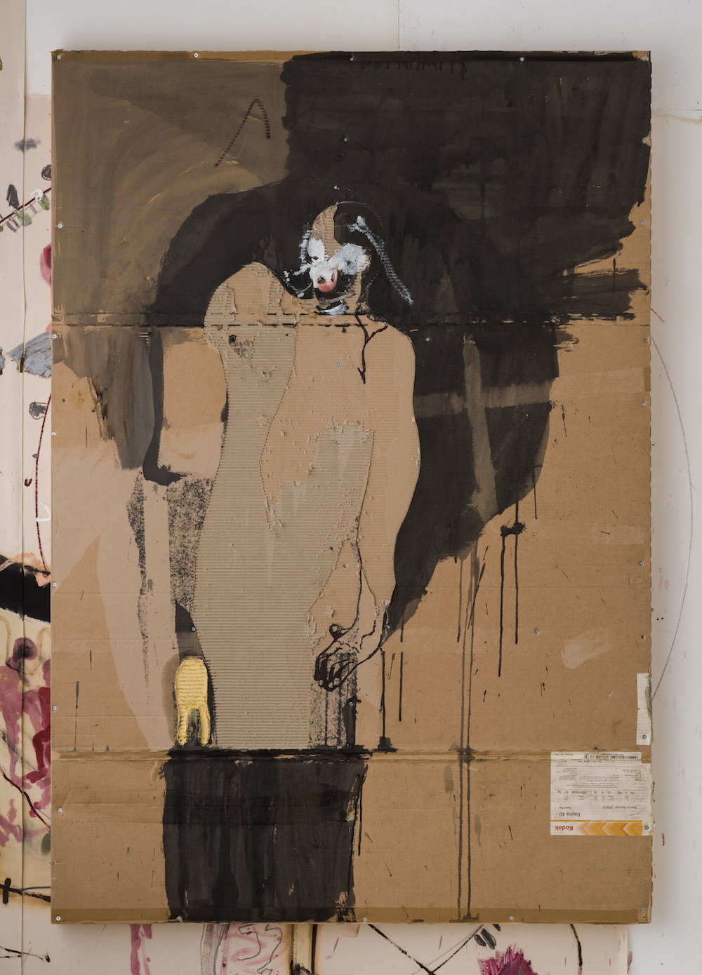 Martyr, 2017, oil and ink on cardboard, 173x119cm, soldNY-1.jpg