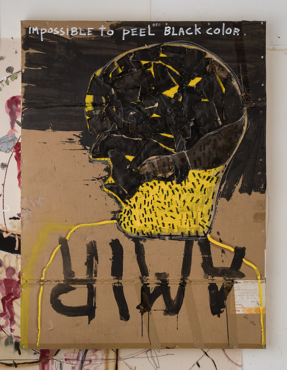 Untitled (Peel Off), 2017, oil and ink on cardboard, 161x120cm-1.jpg