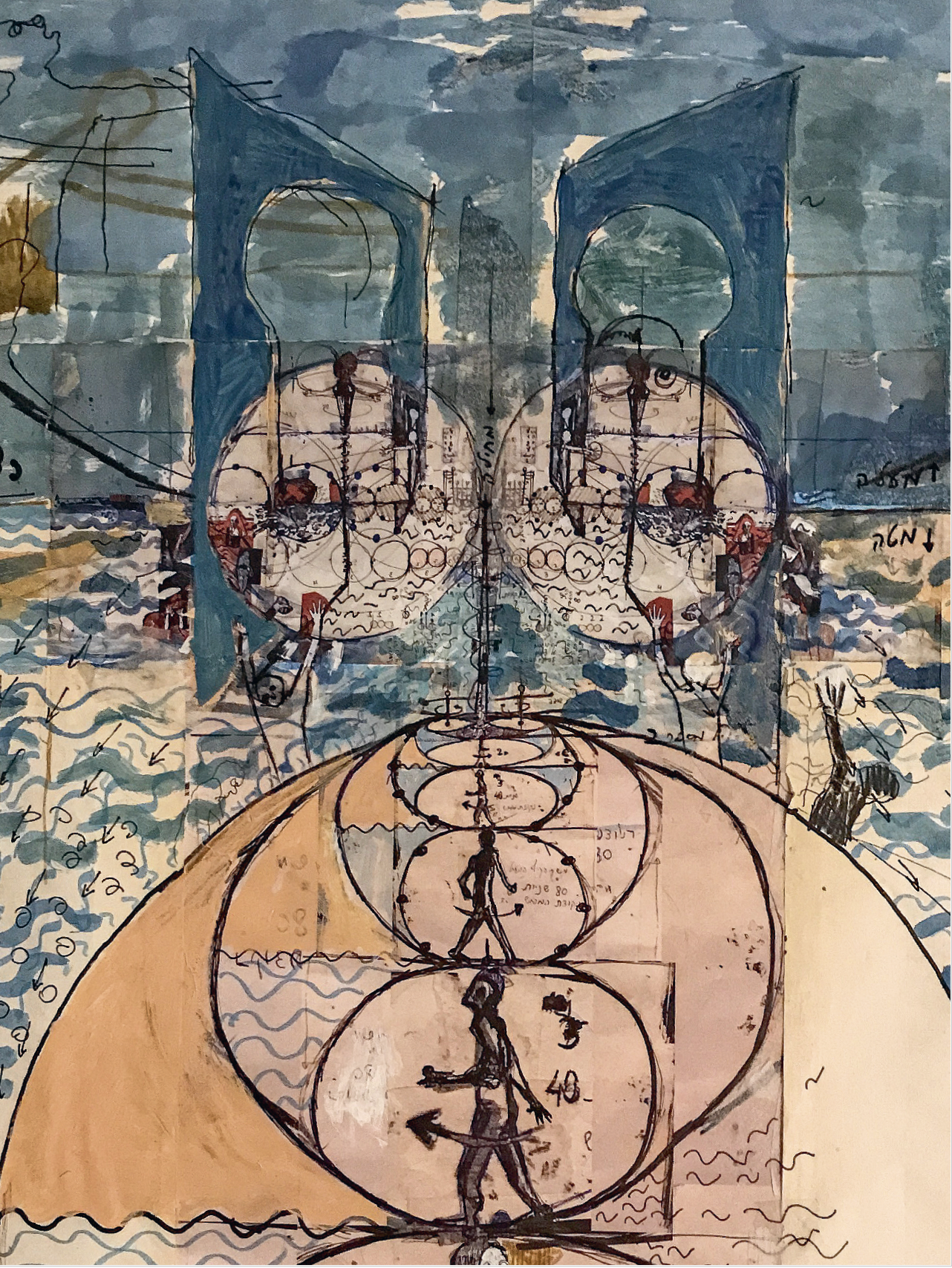 The motion script of the form that emerged in the Jordan River (four floors above), 2024 