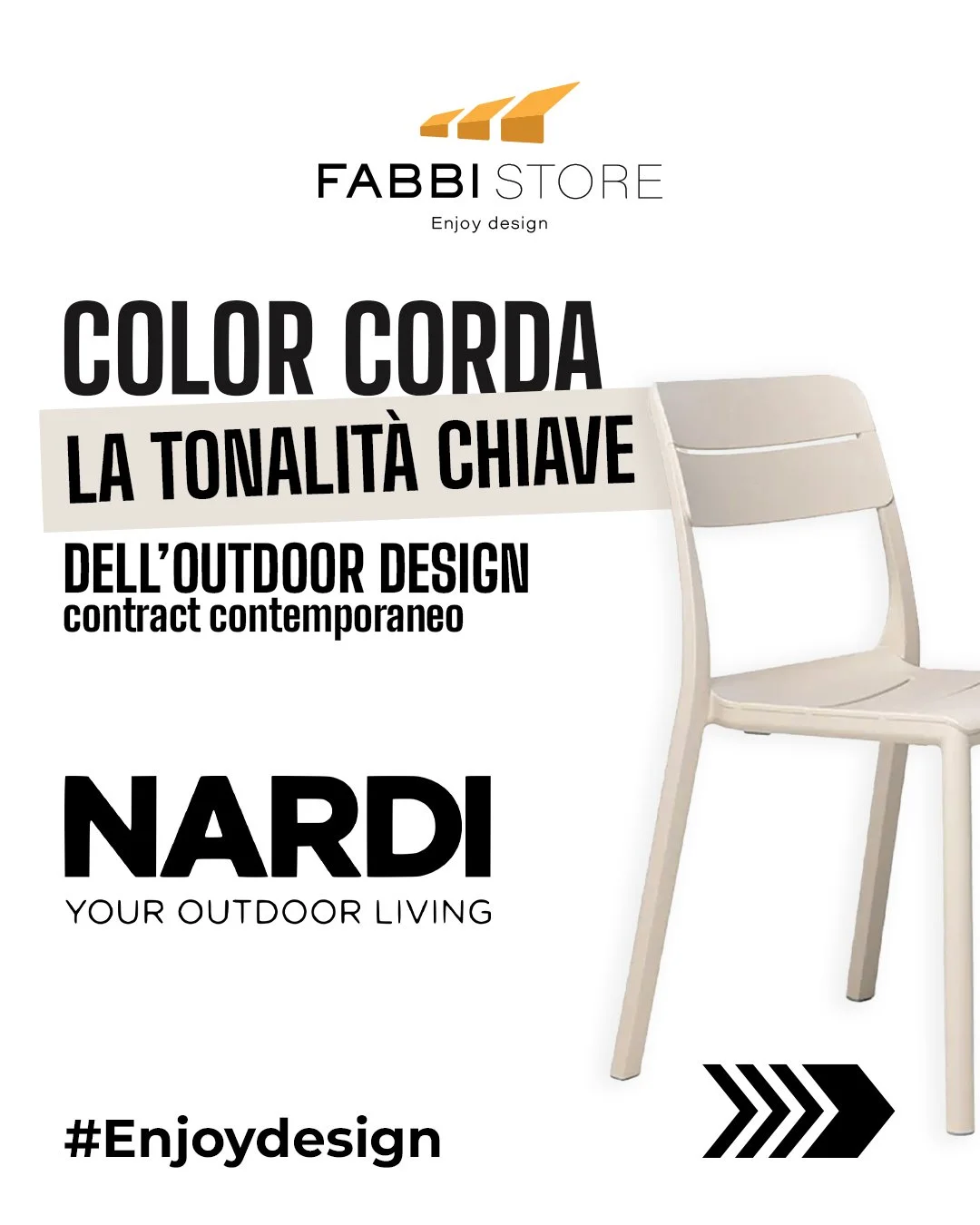 ✨ Naturale, caldo, senza tempo.

👉 Il color corda, protagonista dell&rsquo;outdoor firmato NARDI, &egrave; una scelta che parla di equilibrio ed eleganza: una tonalit&agrave; capace di dialogare con la luce e valorizzare i materiali pensati per l&rs