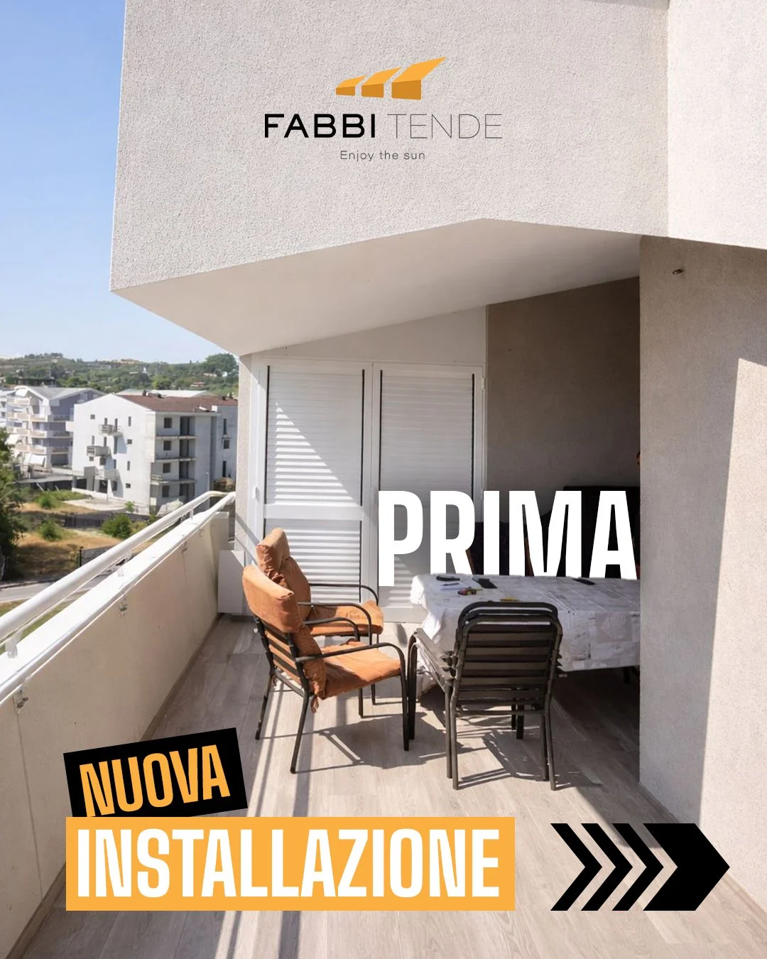 📍 Siamo a Tortoreto, per soddisfare un nuovo cliente e rivoluzionare il suo spazio esterno, valorizzandone al meglio le potenzialit&agrave;: siete pronti?? 

🫣 PRIMA: Un balcone vista mare&hellip; ma esposto a vento, pioggia e freddo.
✅ DOPO: Con l