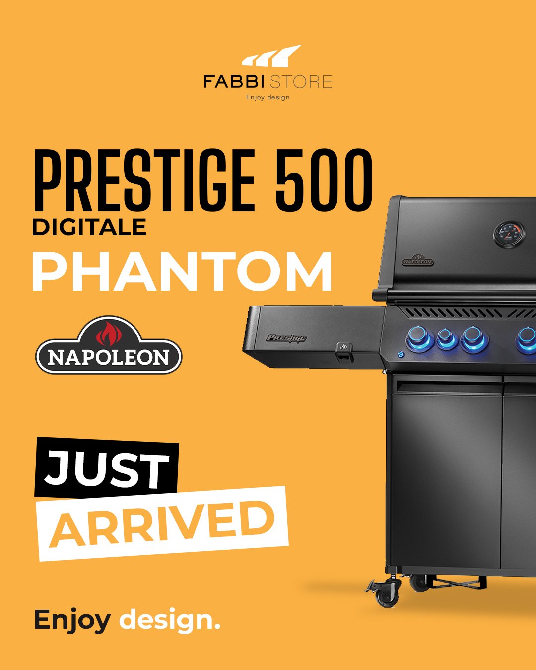 🔥 &Egrave; arrivato in showroom. Ed &egrave; pronto a cambiare le tue grigliate.

👉 Il nuovo Napoleon Phantom Prestige&reg; 500 Connected unisce design total black e tecnologia smart: controlli tutto dallo smartphone e cucini sempre alla perfezione