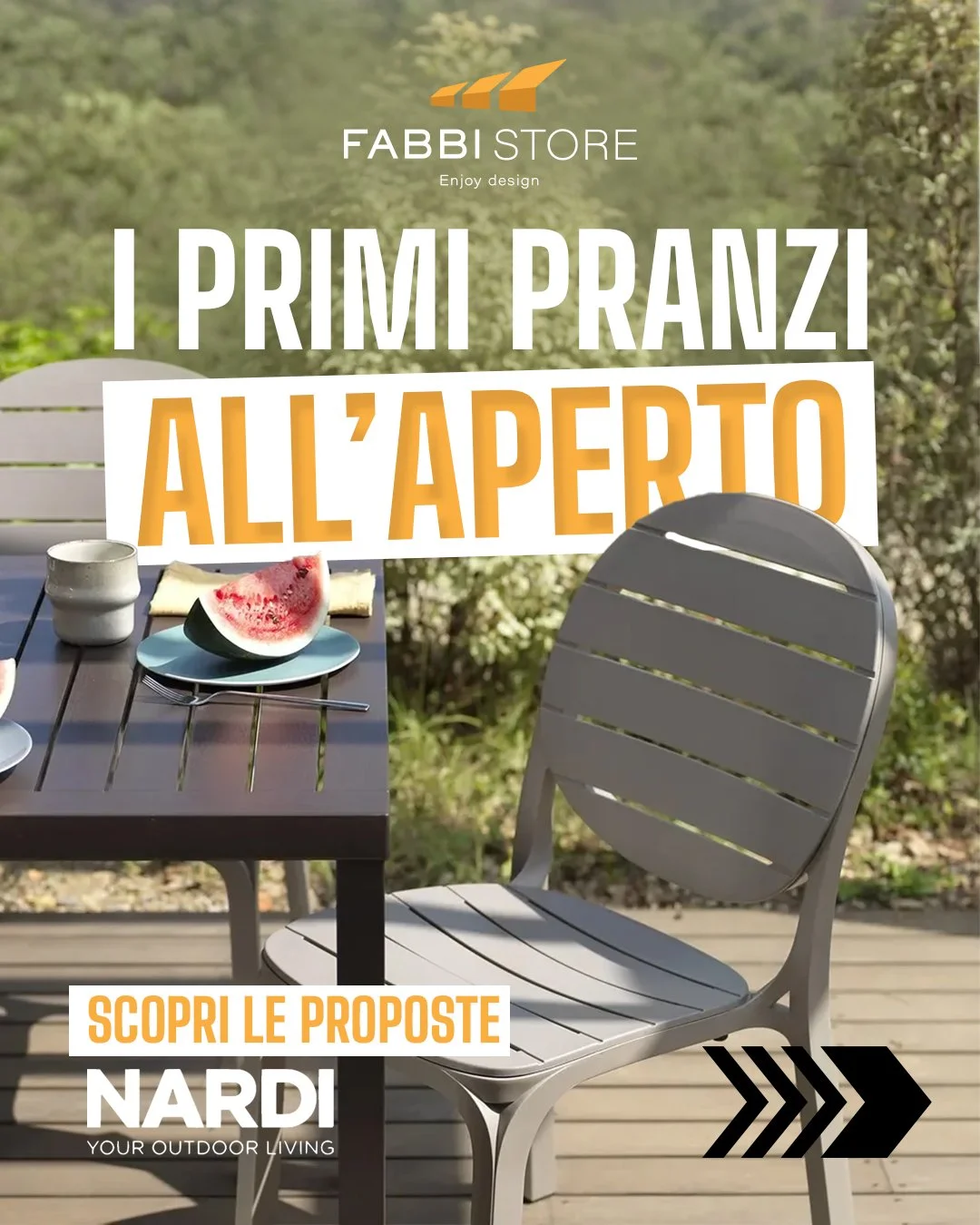 ❤️ Cuore della convivialit&agrave; all&rsquo;aperto, i tavoli outdoor firmati NardI trasformano terrazze, giardini e verande in spazi da vivere ogni giorno.

💥 Pratici, resistenti e progettati per durare nel tempo, uniscono design italiano e funzion