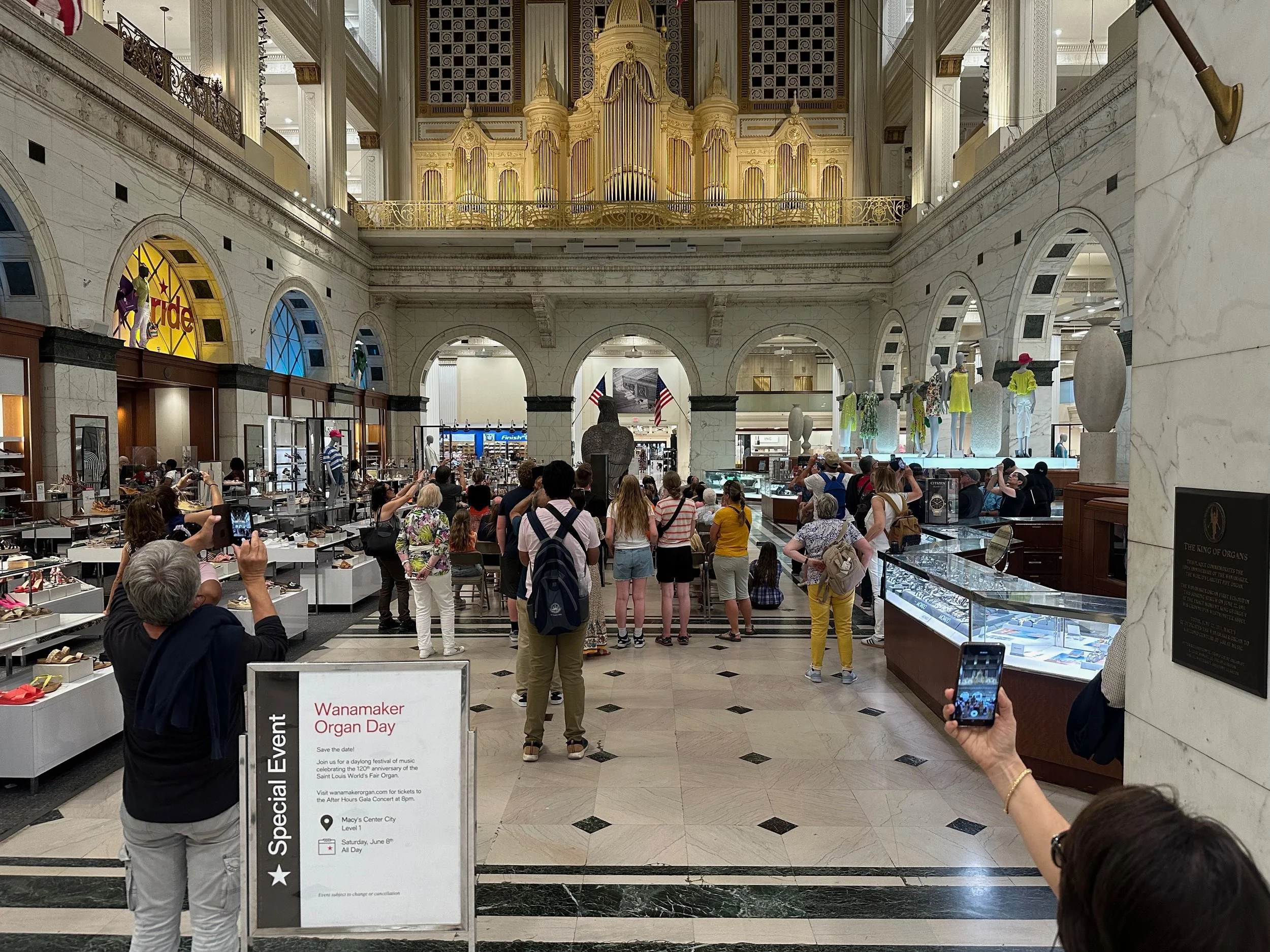 Wanamaker Organ Philadelphia in (what was then) a Macy's.
