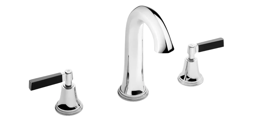 Samuel Heath Style Moderne 3 Hole basin mixer Lever Black Swan Neck Waterloo Bathroom Dublin.jpg