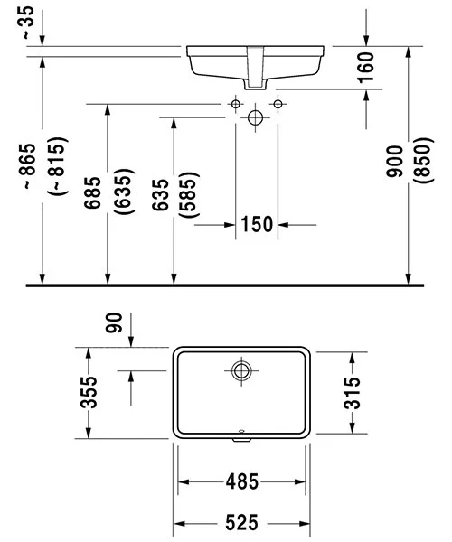 Duravit Vero Undermounted Washbasin 033048 Waterloo Bathrooms Dublin 3.jpg