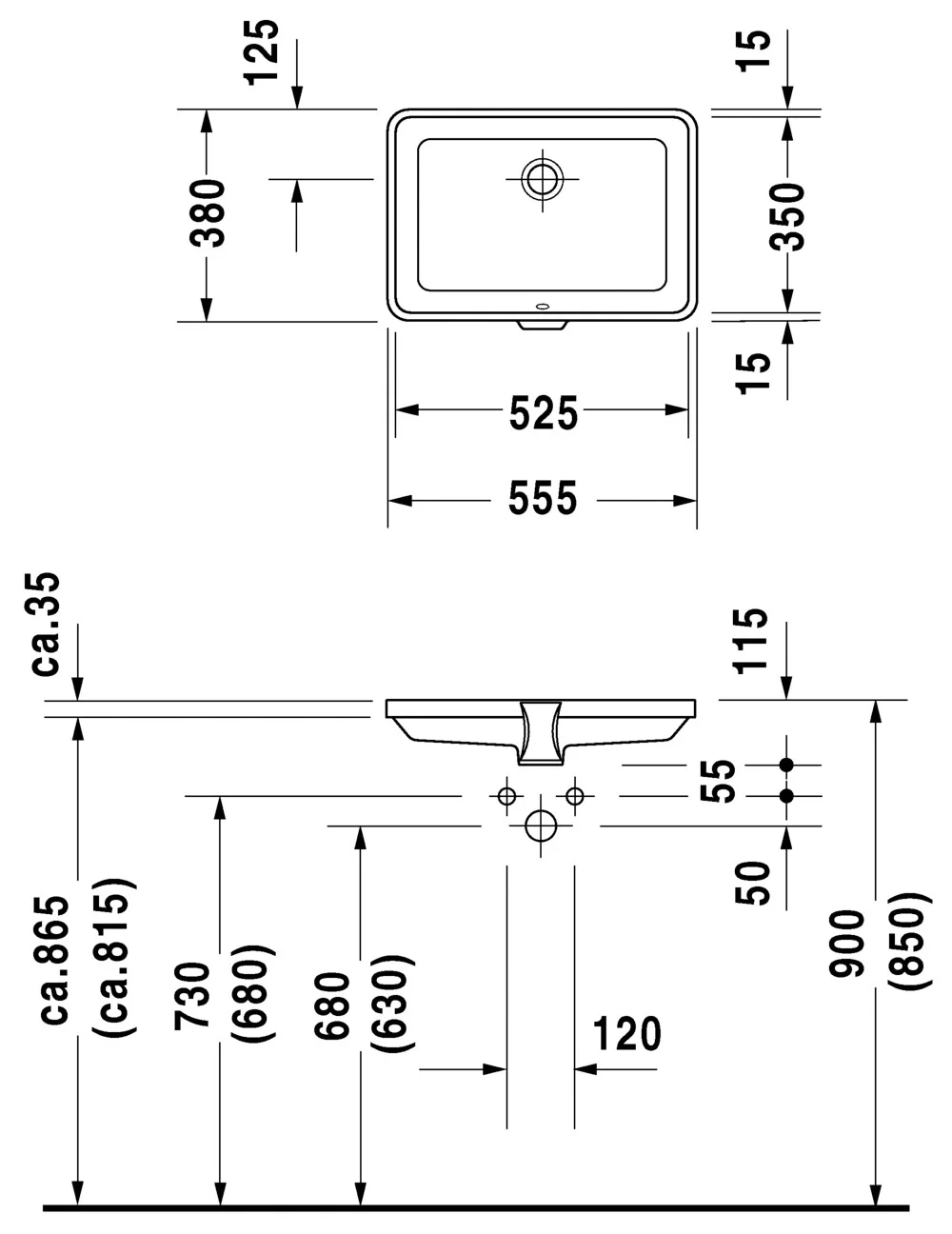 Duravit 2nd Floor Undermounted Washbasin 031653 Waterloo Bathrooms Dublin 3.jpg