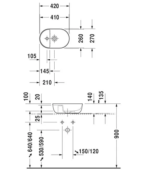 Duravit Luv 420mm Washbasin 038142 Waterloo Bathrooms Dublin 2.jpg