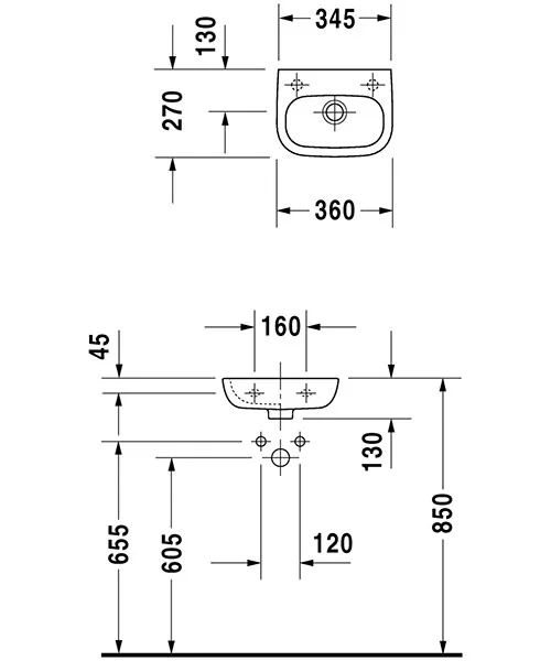 Duravit D-Code Cloakroom Basin 070536 Waterloo Bathrooms Dublin 4.jpg