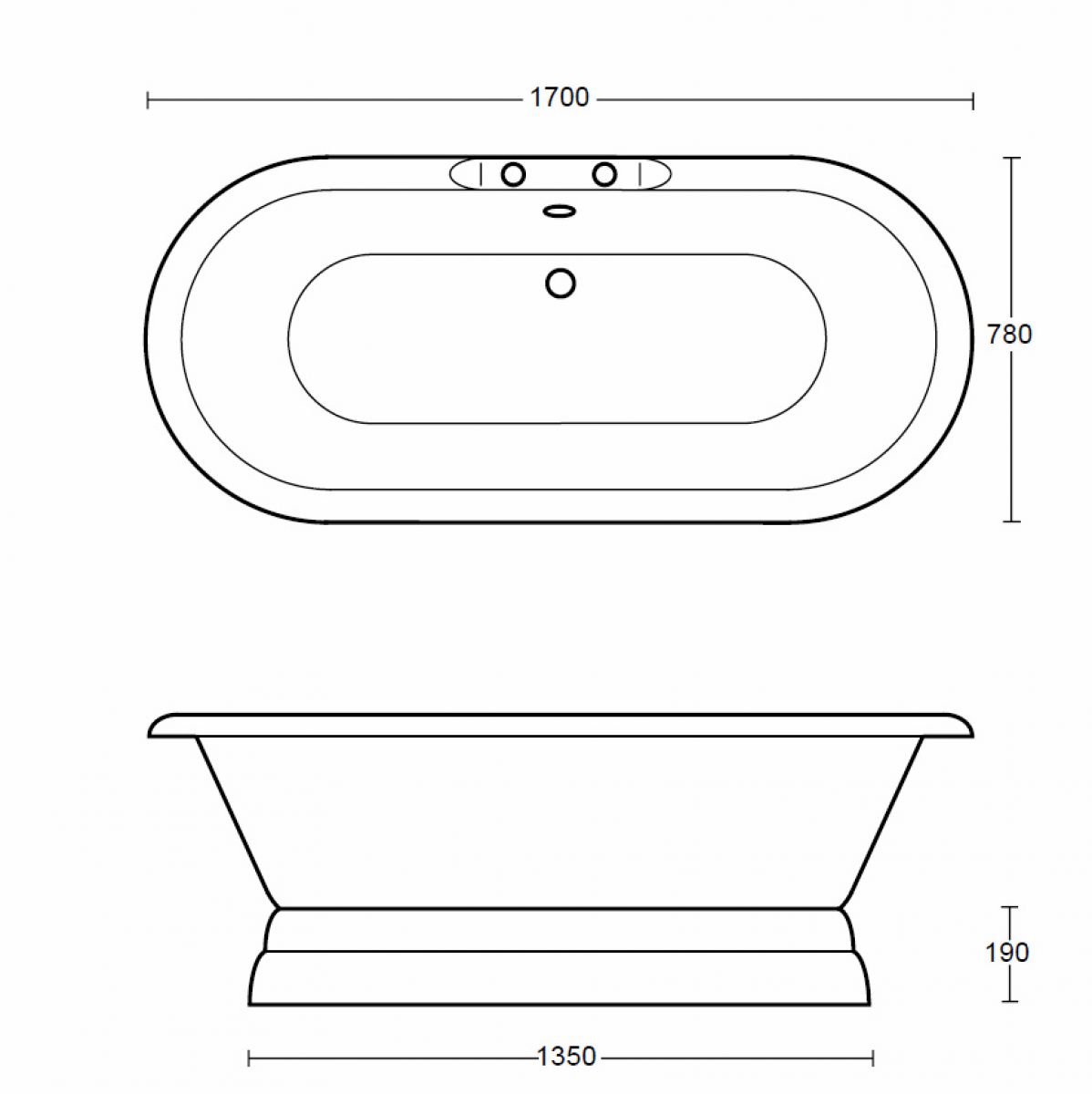 Clearwater Florenza Freestanding Bath Waterloo Bathrooms
