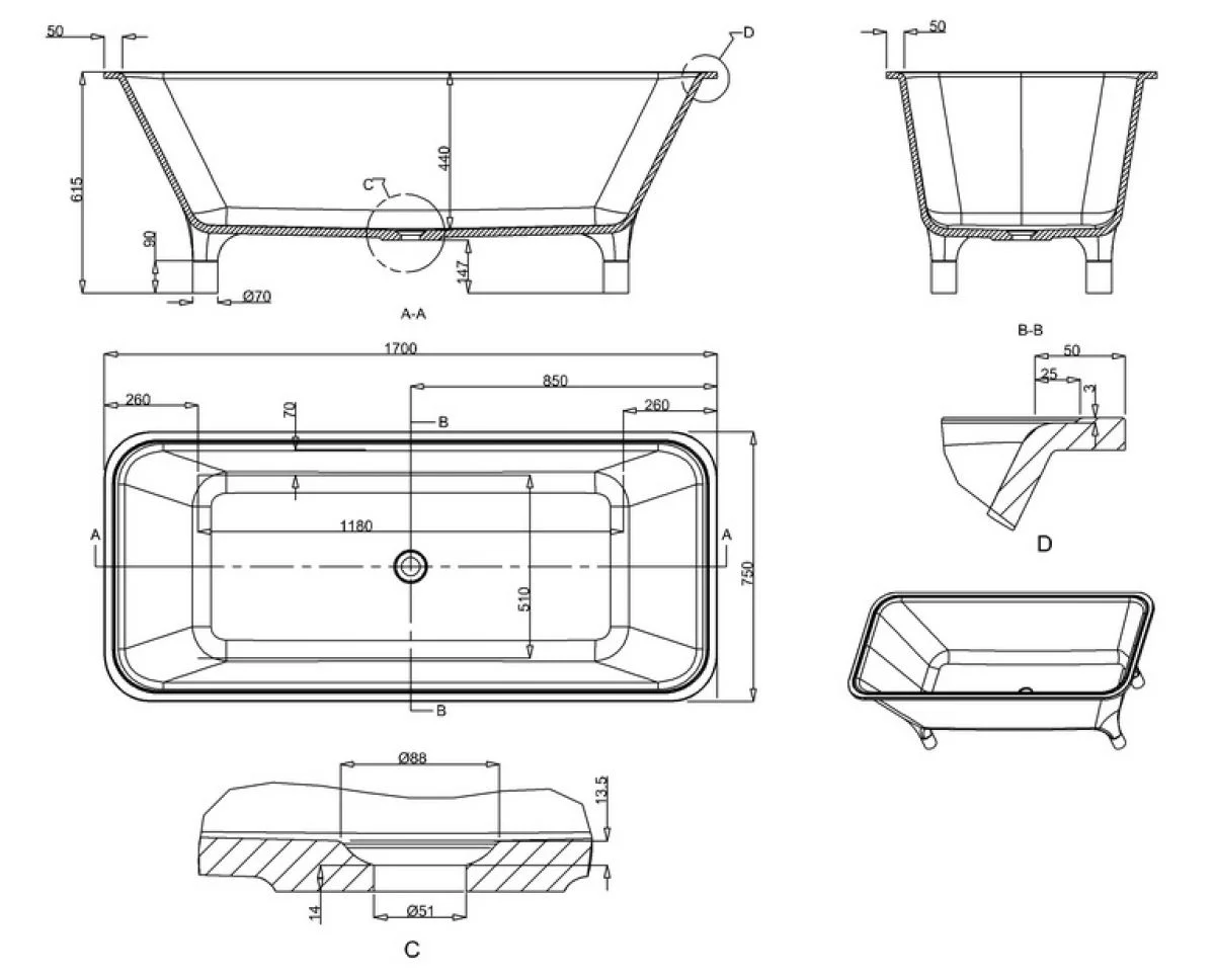 Clearwater Lonio Freestanding Natural Stone Bath Waterloo Bathrooms Dublin 3.jpg