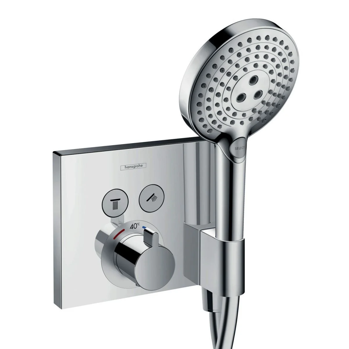 Hansgrohe ShowerSelect Thermostatic Mixer 2 Outlets and Porter Unit 15765000 Waterloo Bathrooms Dublin 3.jpg