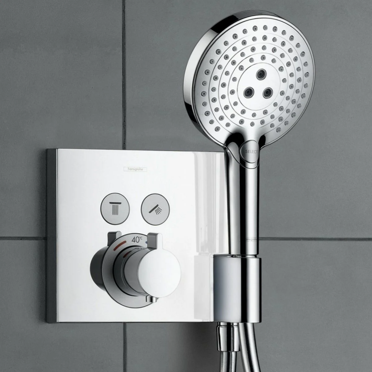 Hansgrohe ShowerSelect Thermostatic Mixer 2 Outlets and Porter Unit 15765000 Waterloo Bathrooms Dublin.jpg