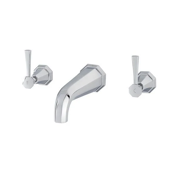 Perrin & Rowe Deco Deco 3 Hole Basin Mixer Wall Mounted Lever 3170 Waterloo Bathrooms Dublin.jpg