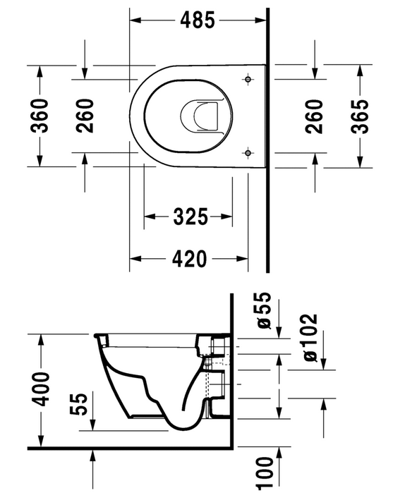 Duravit Darling New Compact Wall Mounted Toilet 254909 Waterloo Bathrooms Dublin 2.png