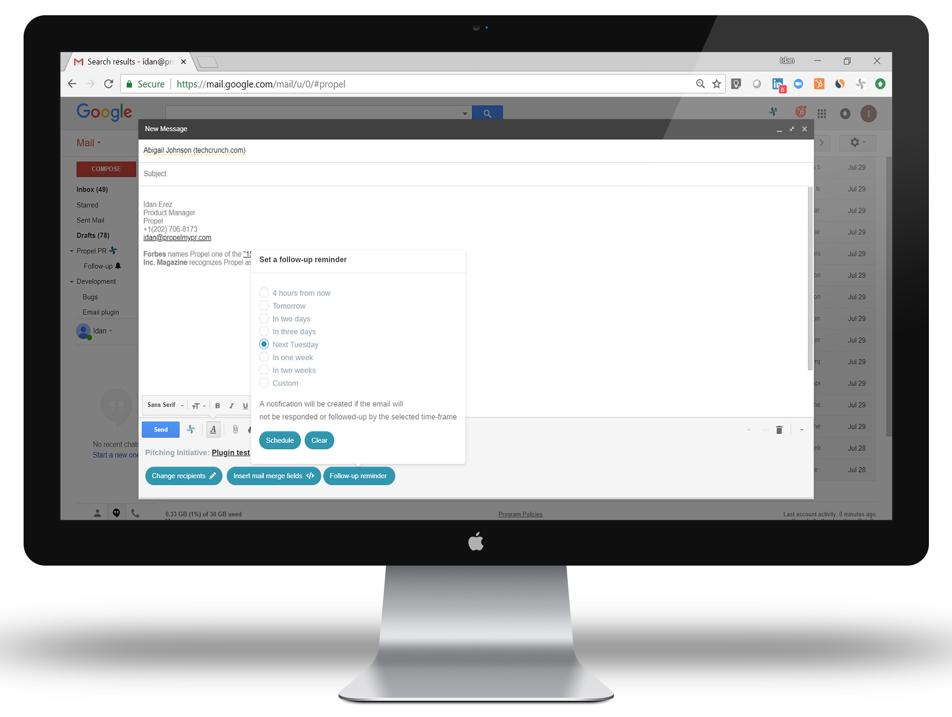 Earned media management UI