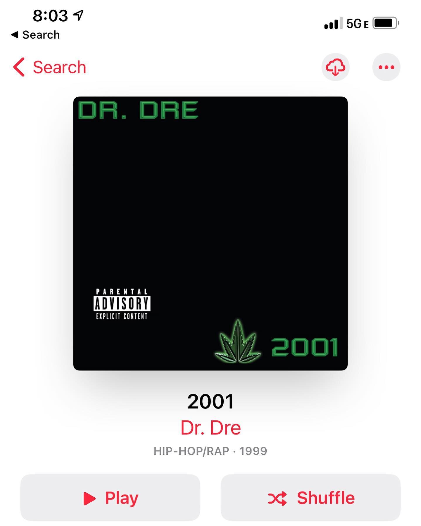 #westcoastwednesday : @drdre The Chronic 2001 . It&rsquo;s crazy how it&rsquo;s been 20 years. #westcoast #classichiphop #classicalbums #2001