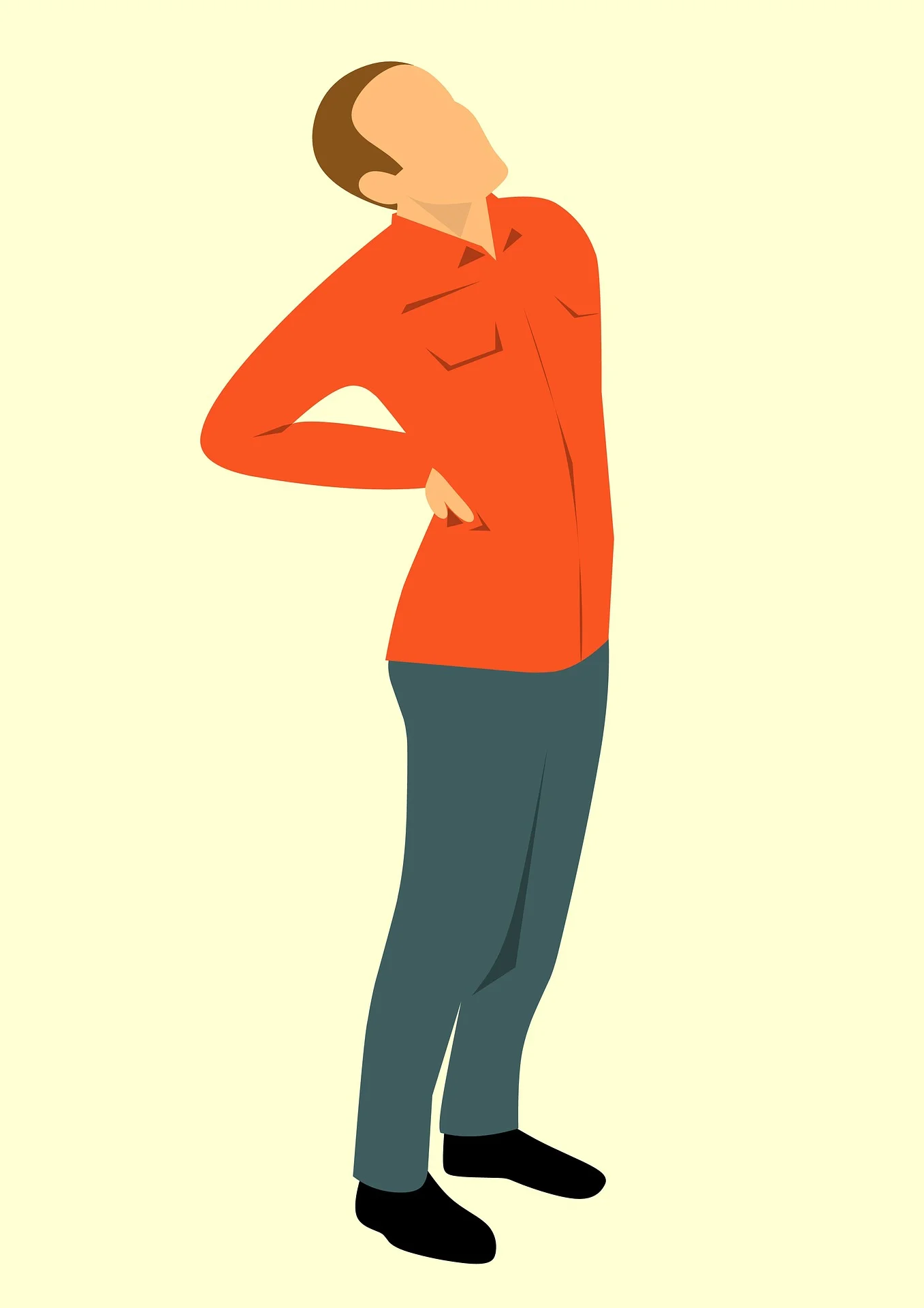 graphic of man with back pain