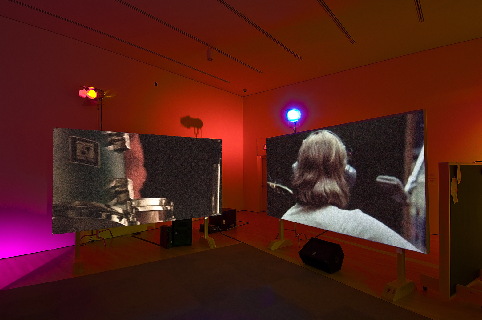 2 featured videos (projected, with sound): Jam Session (28:41) & Recording Session (50:03)