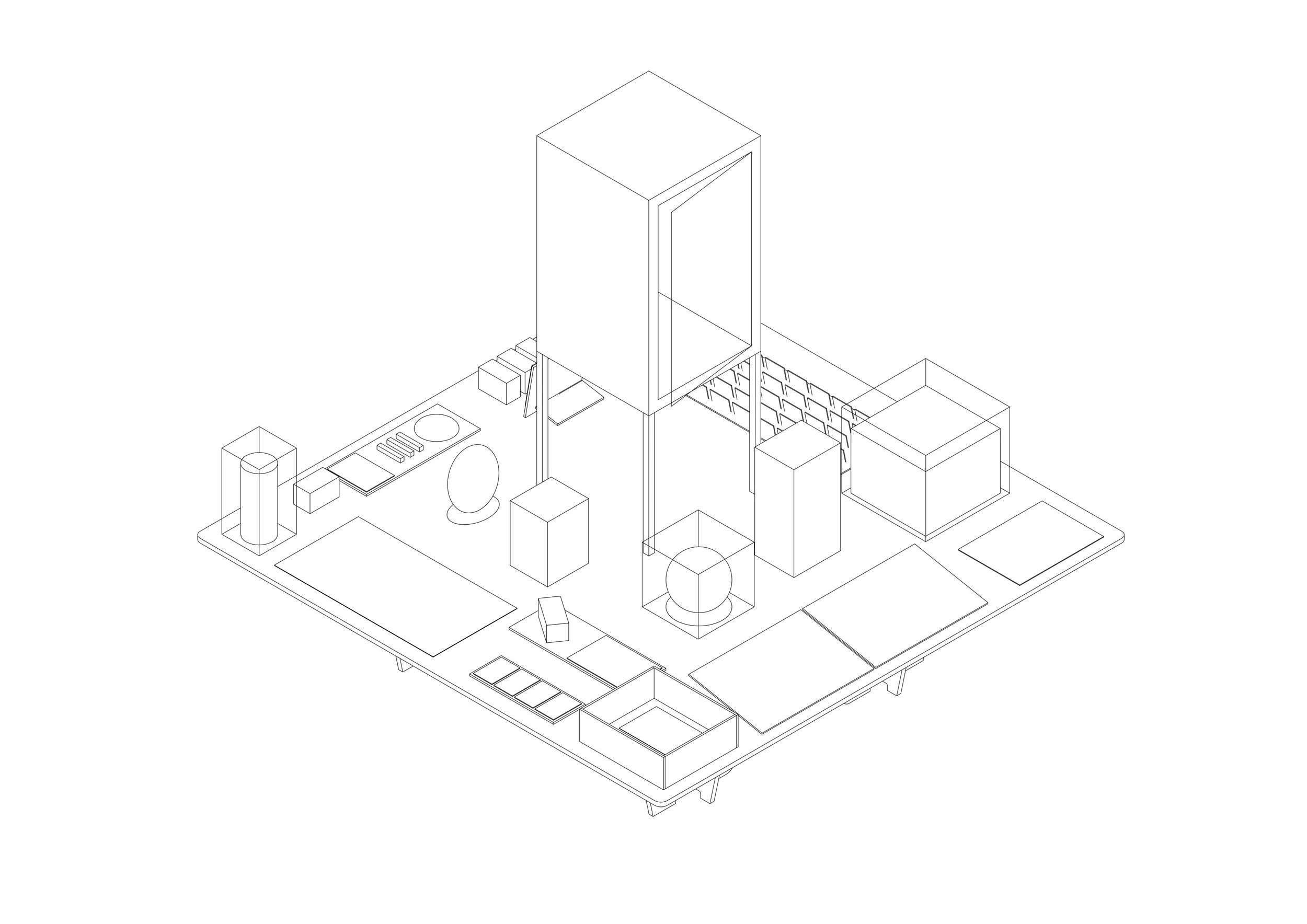 Knowledge Pearl Table - Axonometric