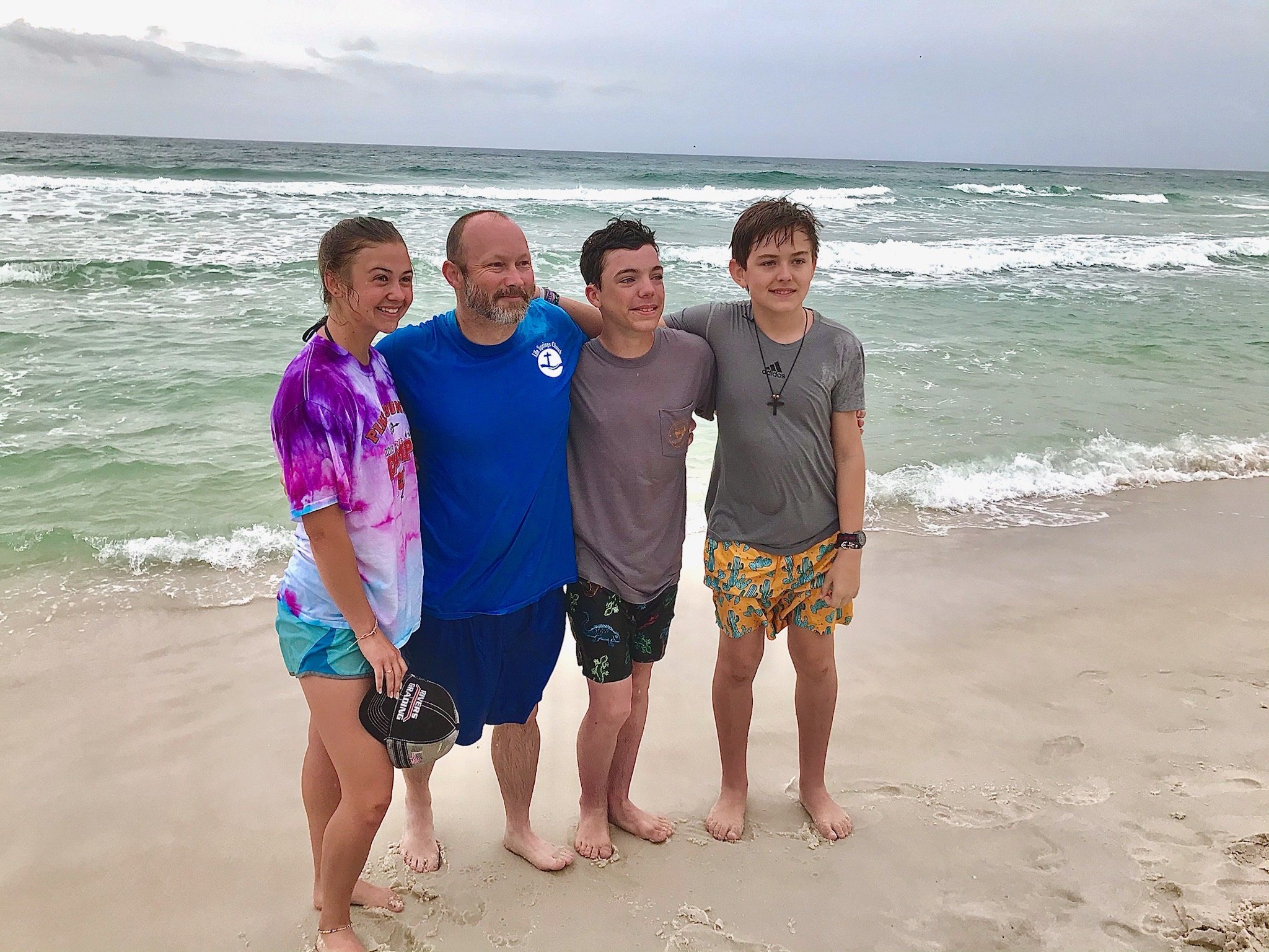 PCB 2021, three teenagers saved on the beach.