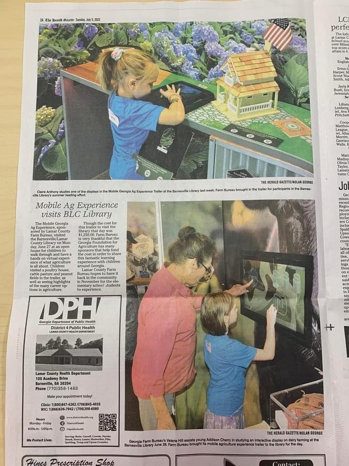 LSA Sumer Program Makes the Paper on a Field Trip to Burnsville-Lamar County Library 2022