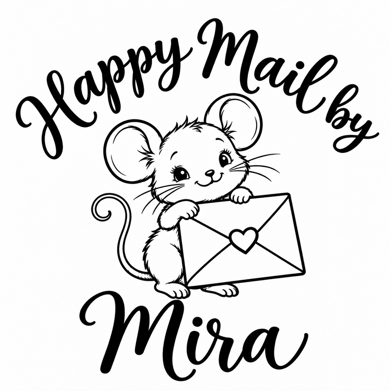 Mouse Happy Mail By Personalized Stamp