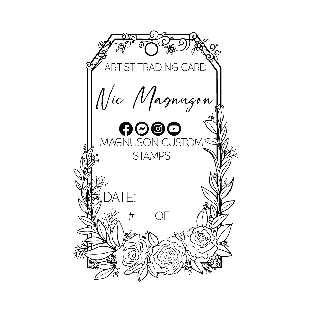Artist Trading Card 1 Digital Cut File — Magnuson custom stamps