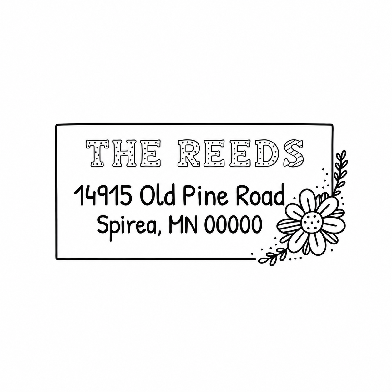 23 - Playful Daisy Address Stamp