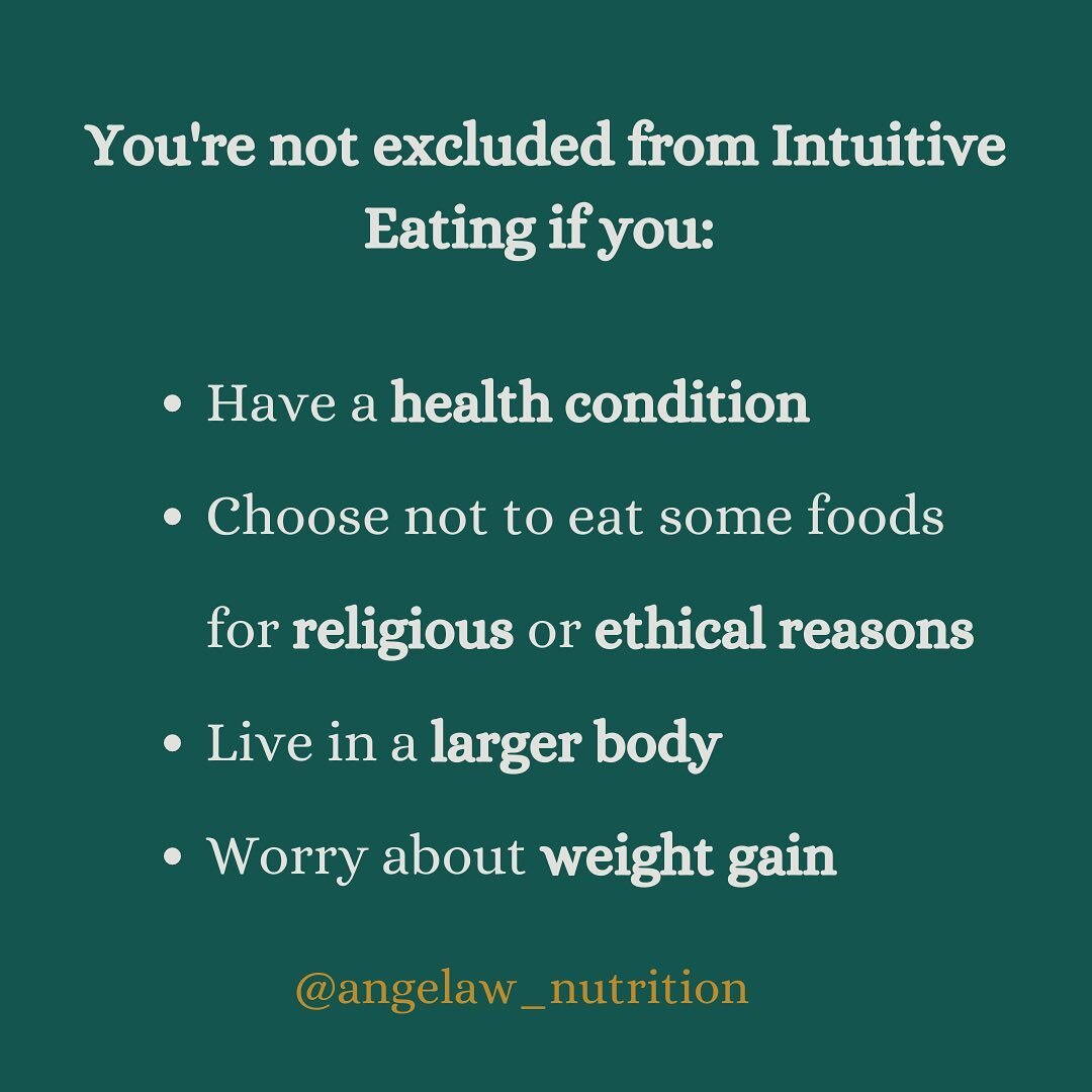 Leave me your favorite emoji if you&rsquo;ve ever heard any of these myths about Intuitive Eating!
.
10 times out of 10 when I see &ldquo;Intuitive Eating doesn&rsquo;t work for ...&rdquo; it&rsquo;s from someone, often a health or fitness profession