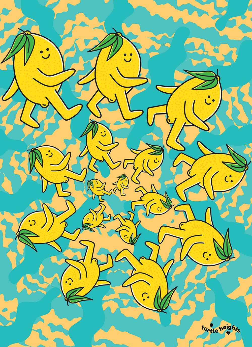 Lemonhead with marching lemons