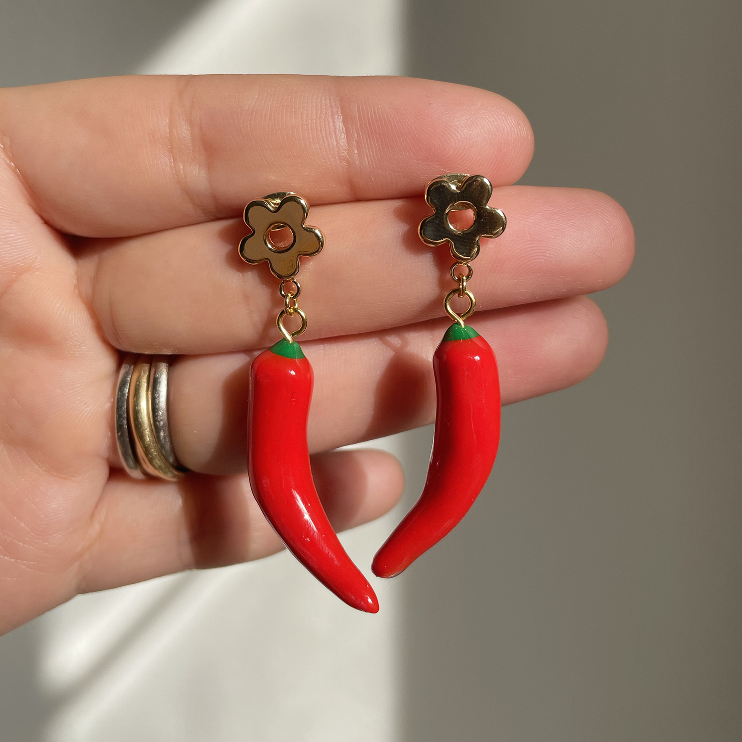 Daisy Chili Pepper Earrings — Turtle Heights