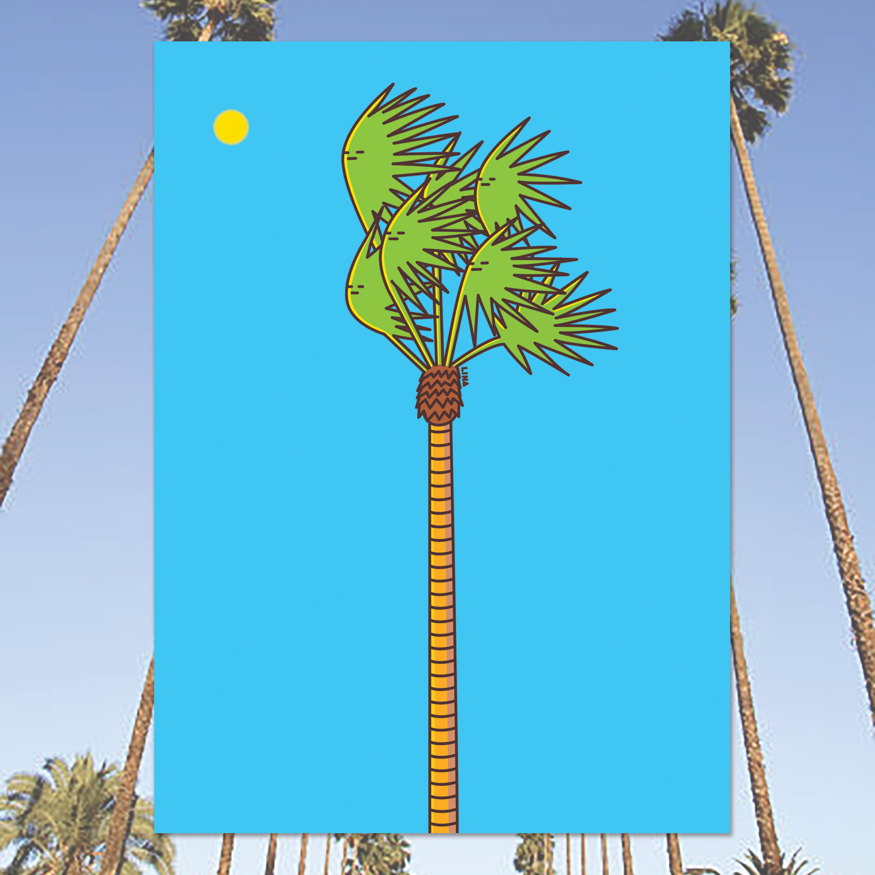 Windy Palms Print