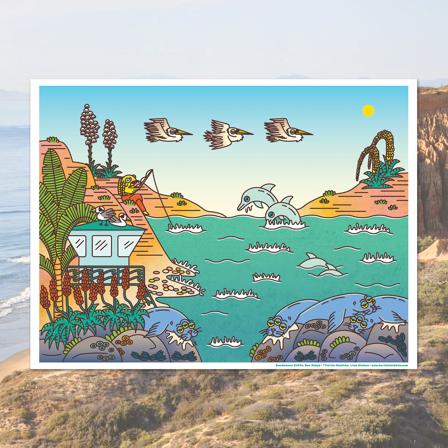 Sandstone Cliffs Poster