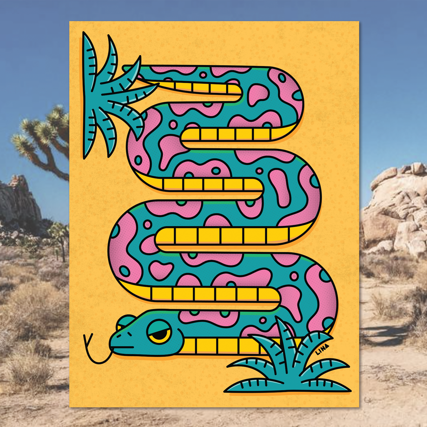 Desert Snake Print