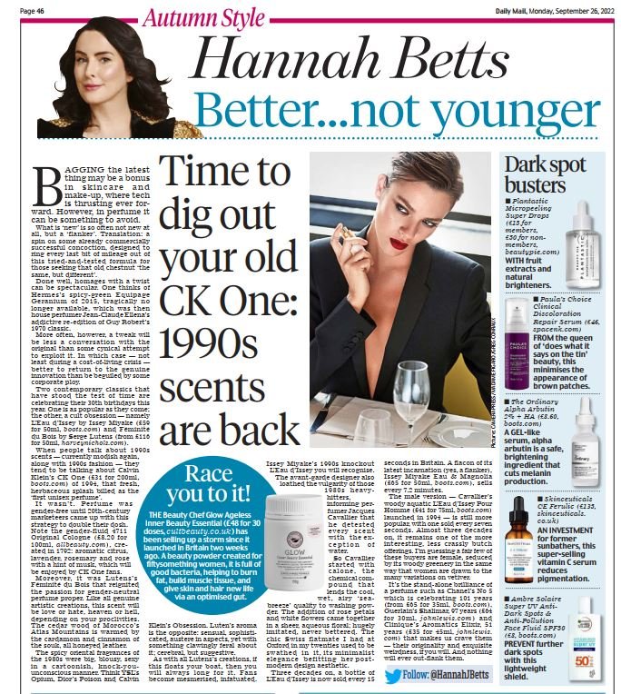 Daily Mail _Hannah Betts Collumn_ 26 Sept_30th anniversary SL & IM.JPG